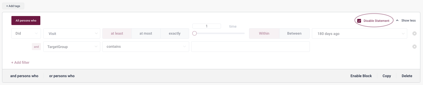 Disable statement
